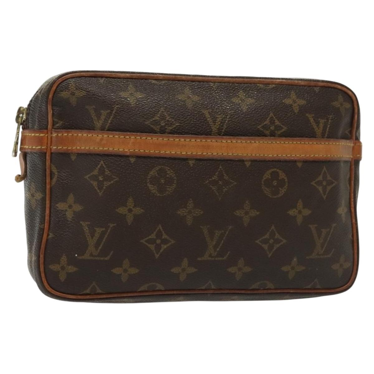 LOUIS VUITTON Monogram Compiegne 23 Clutch Bag M51847 LV Auth 140245