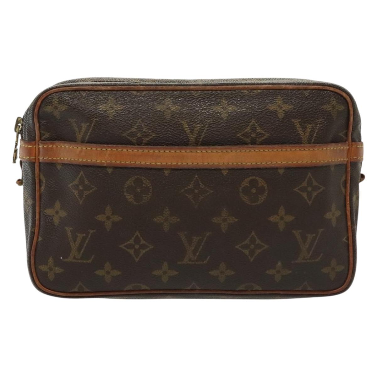 LOUIS VUITTON Monogram Compiegne 23 Clutch Bag M51847 LV Auth 140245