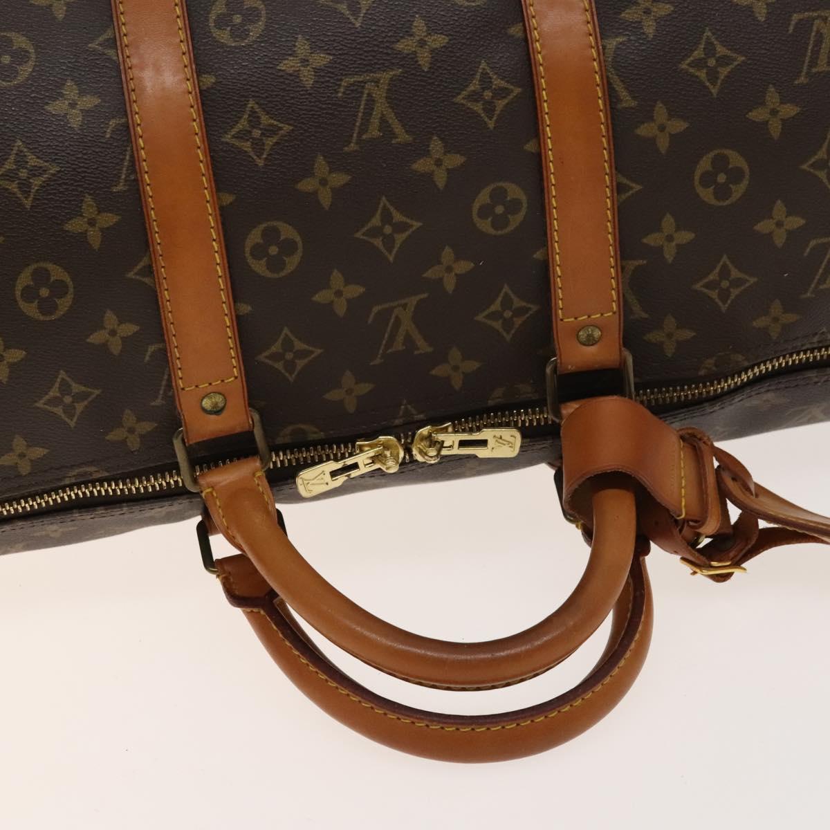 LOUIS VUITTON Monogram Keepall 55 Boston Bag M41424 LV Auth 140251