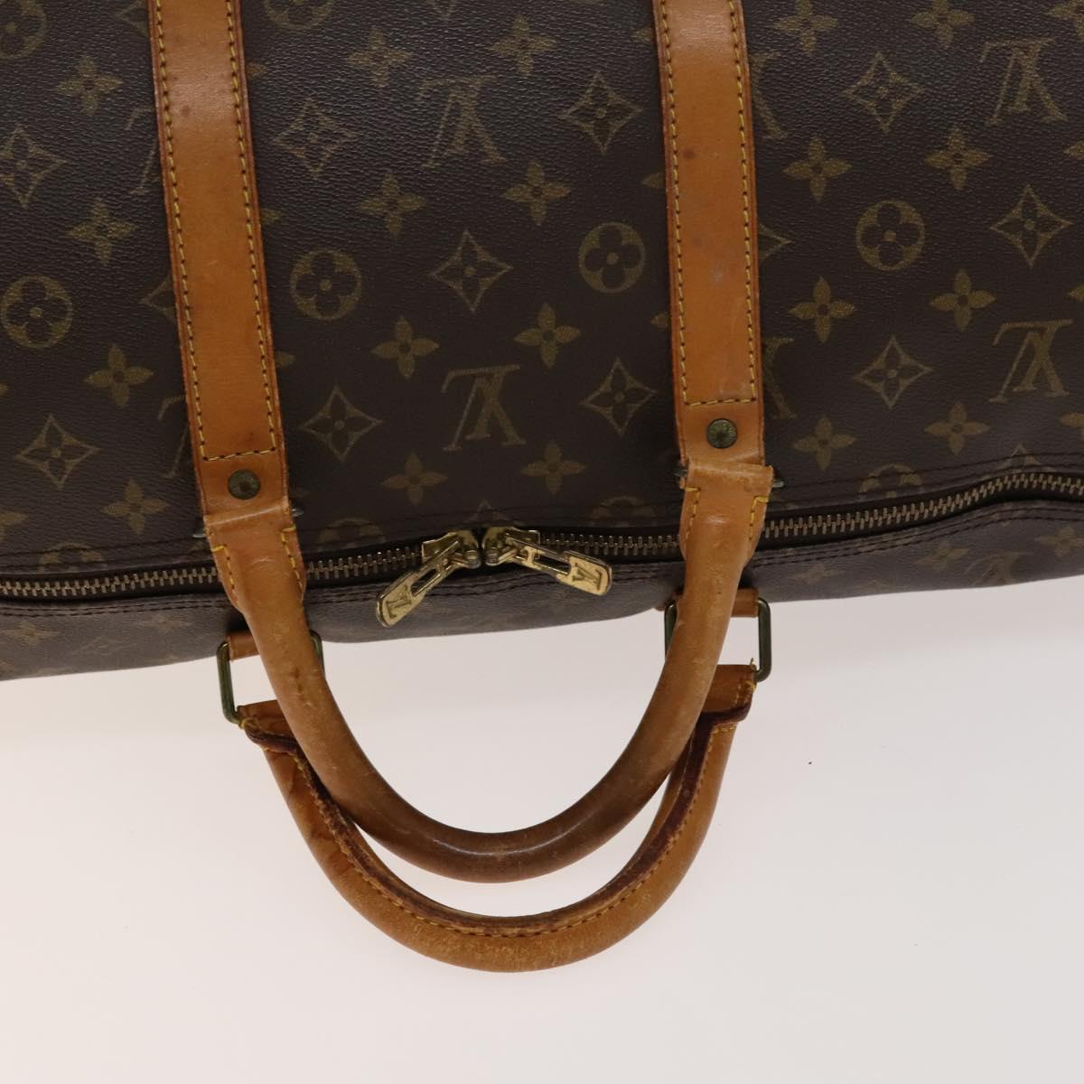 LOUIS VUITTON Monogram Keepall 55 Boston Bag M41424 LV Auth 140260
