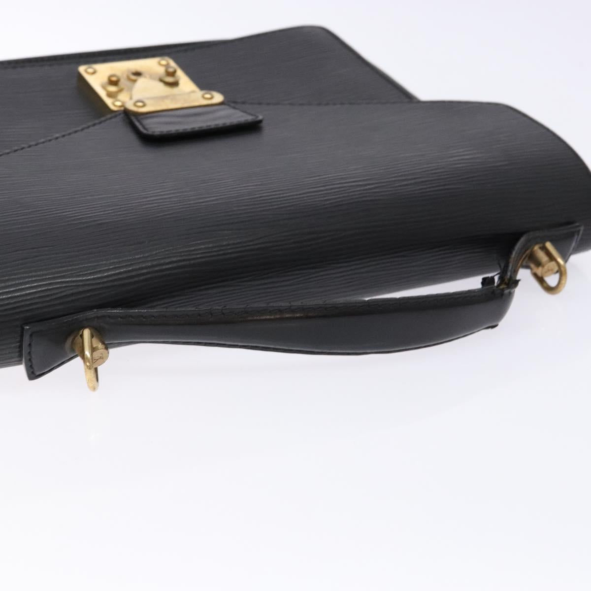 LOUIS VUITTON Epi Monceau 28 Hand Bag Black M52122 LV Auth 140261