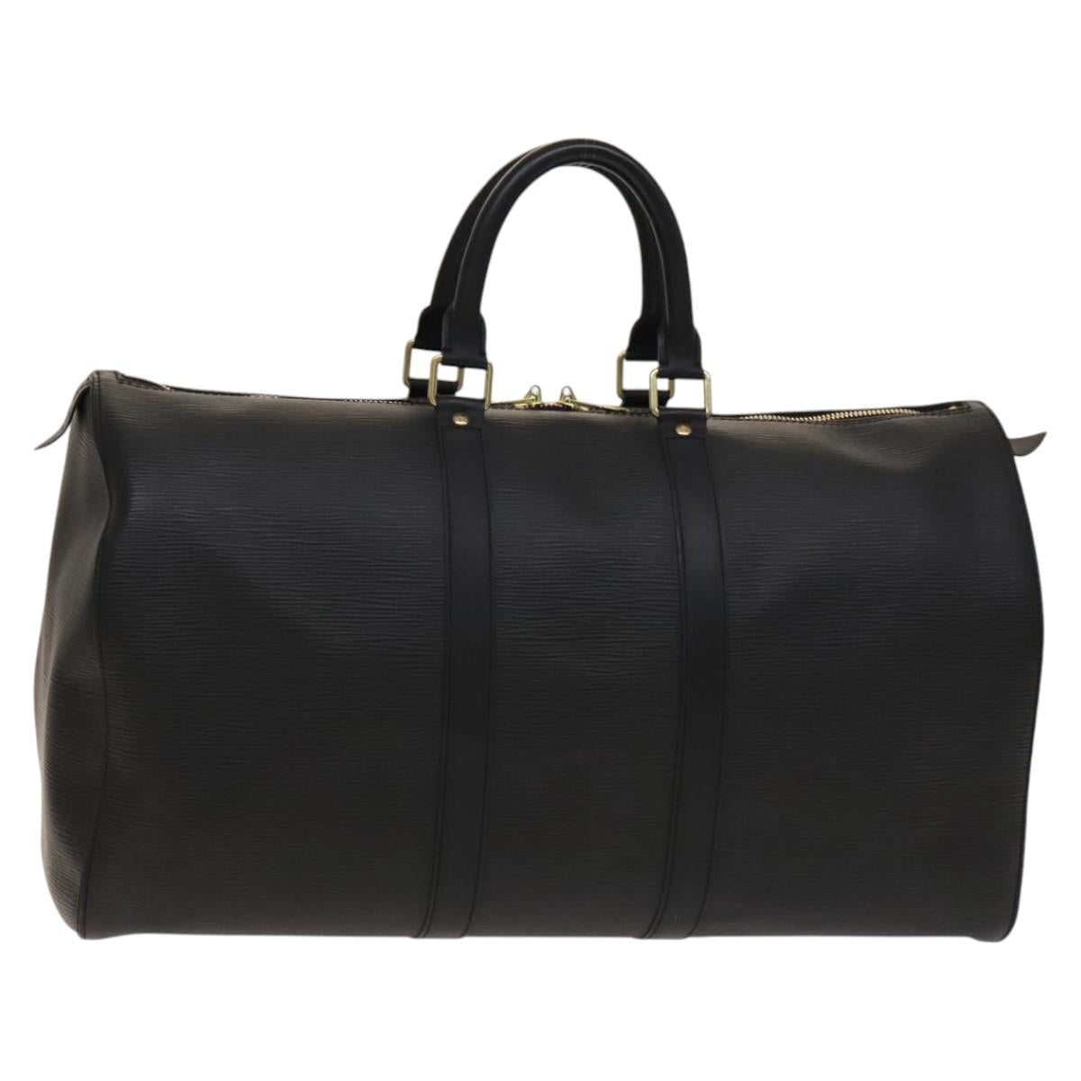 LOUIS VUITTON Epi Keepall 45 Boston Bag Black M42972 LV Auth 140262