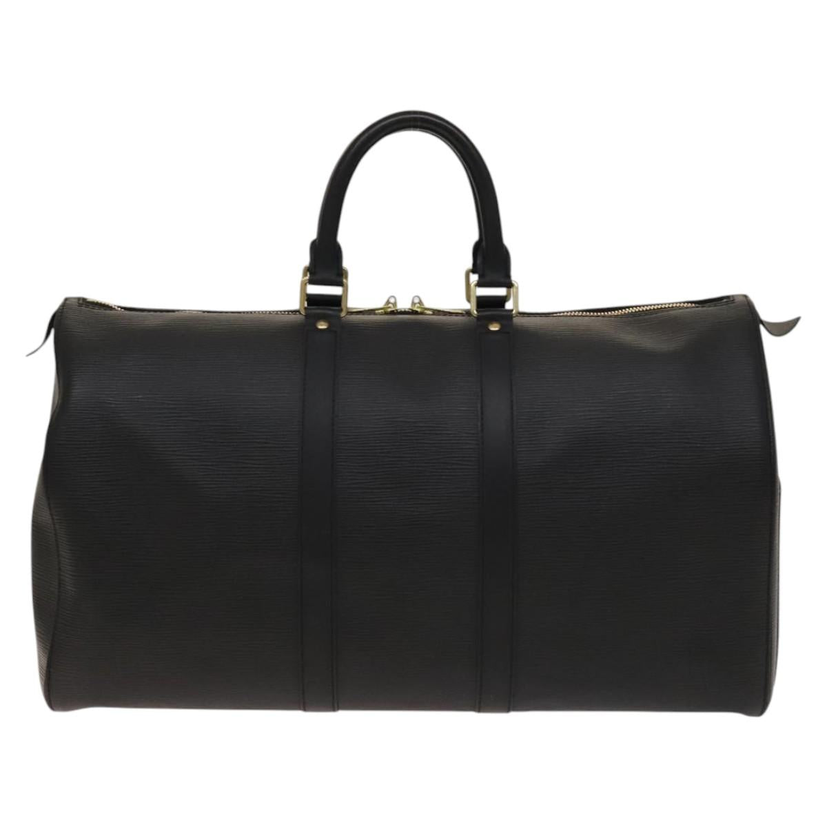 LOUIS VUITTON Epi Keepall 45 Boston Bag Black M42972 LV Auth 140262