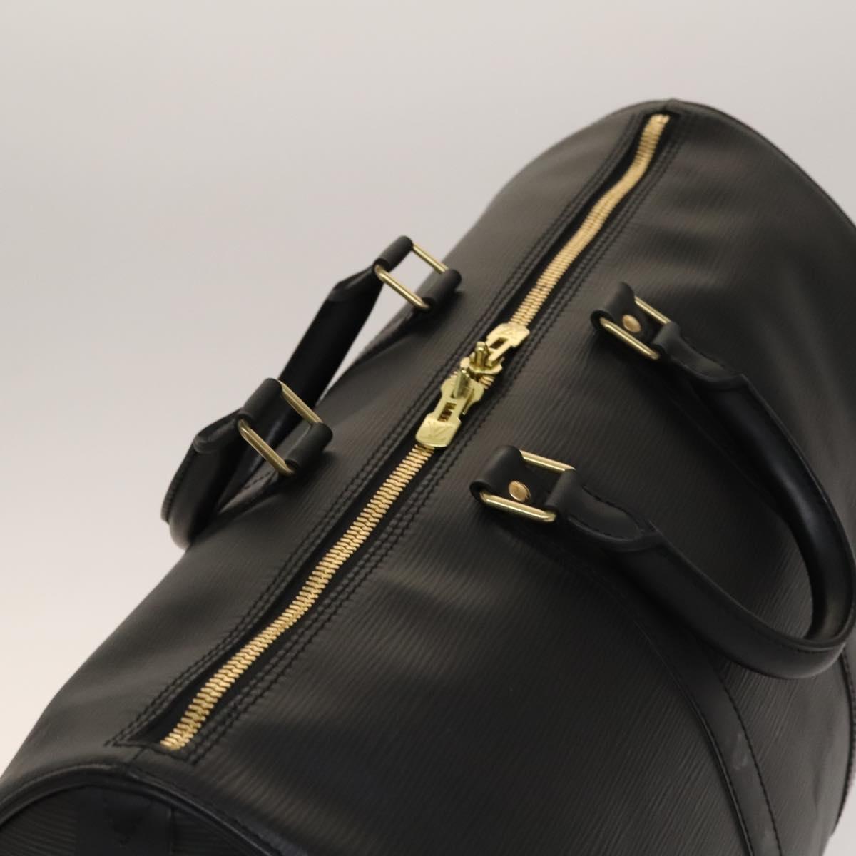 LOUIS VUITTON Epi Keepall 45 Boston Bag Black M42972 LV Auth 140262