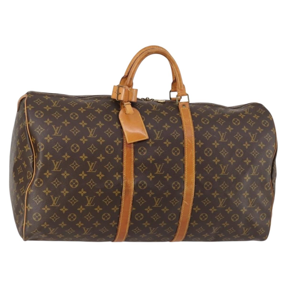 LOUIS VUITTON Monogram Keepall 60 Boston Bag M41422 LV Auth 140266