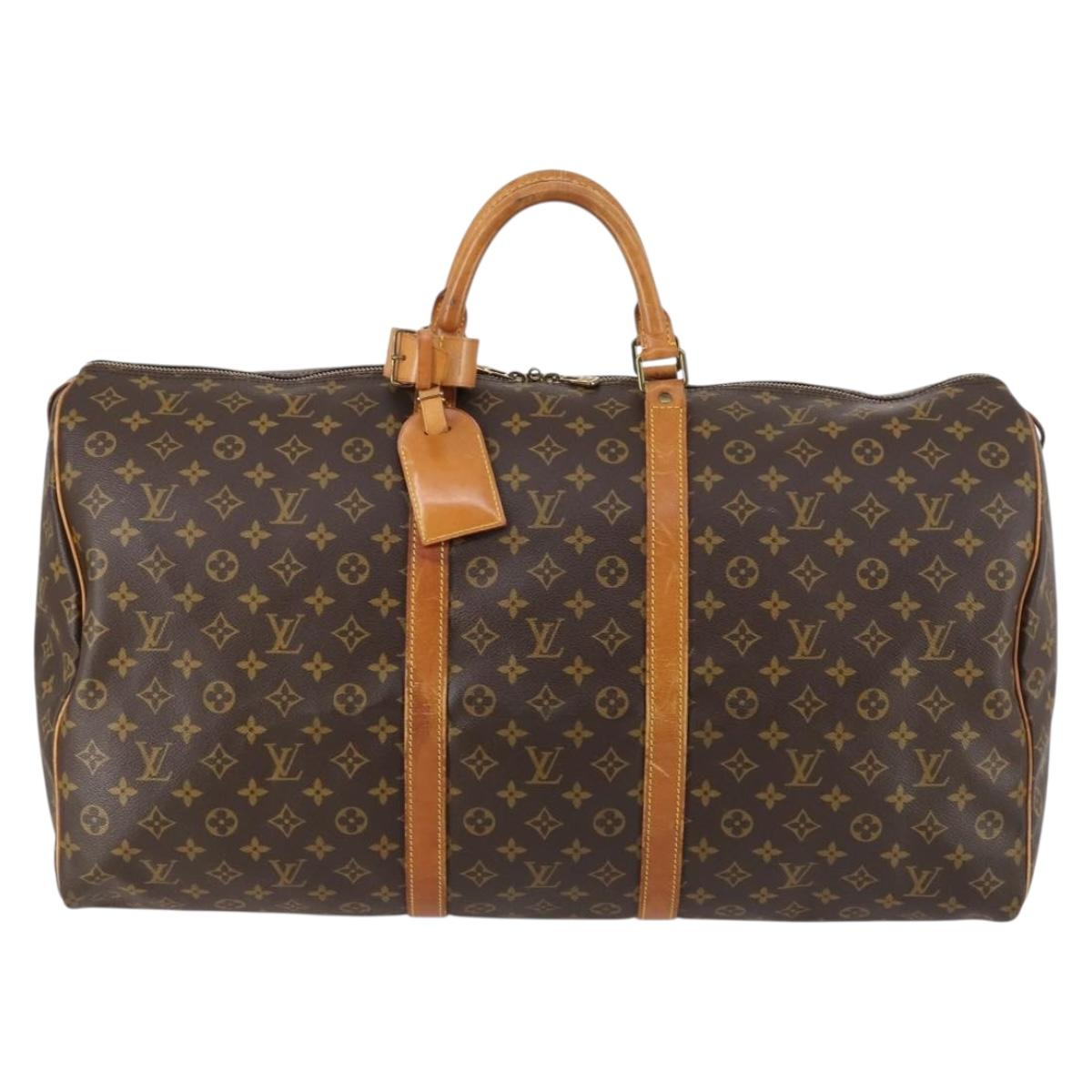 LOUIS VUITTON Monogram Keepall 60 Boston Bag M41422 LV Auth 140266