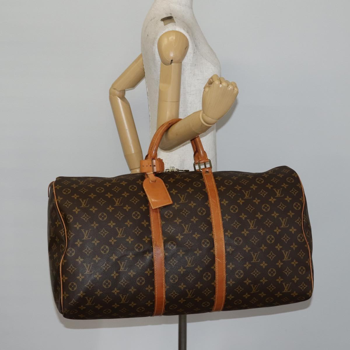 LOUIS VUITTON Monogram Keepall 60 Boston Bag M41422 LV Auth 140266