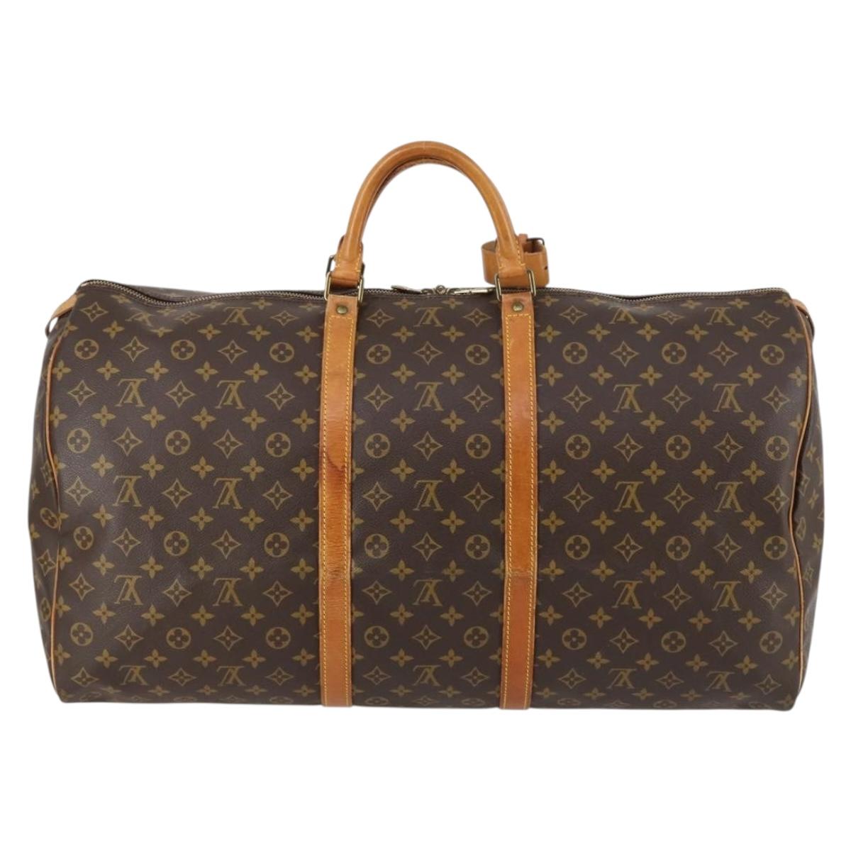 LOUIS VUITTON Monogram Keepall 60 Boston Bag M41422 LV Auth 140266