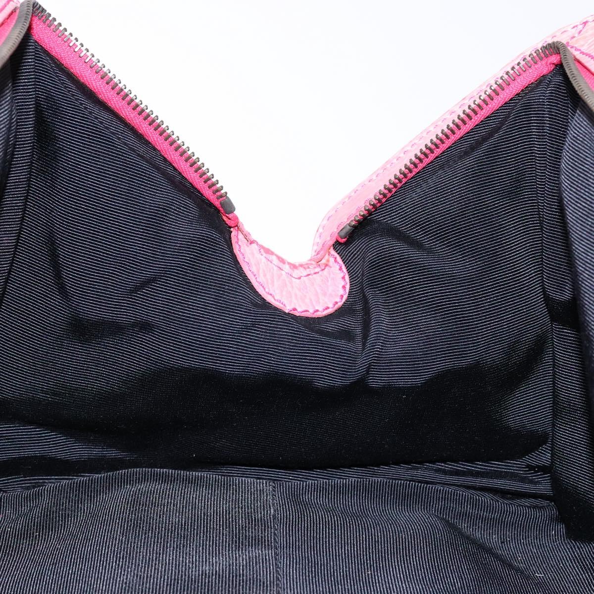 CELINE Hand Bag Leather Pink Auth 140272