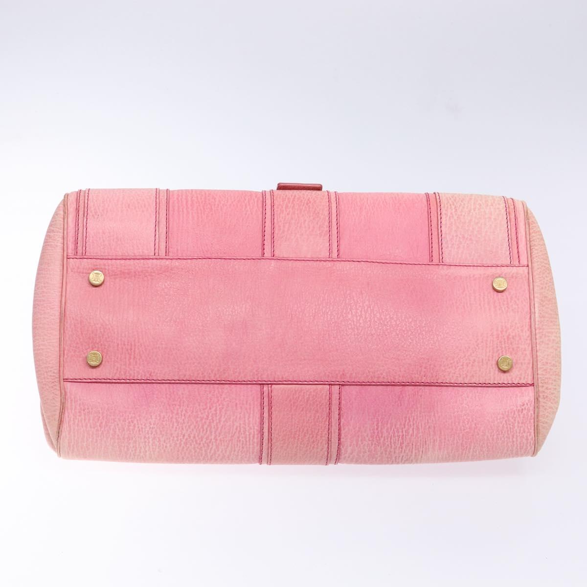 CELINE Hand Bag Leather Pink Auth 140272