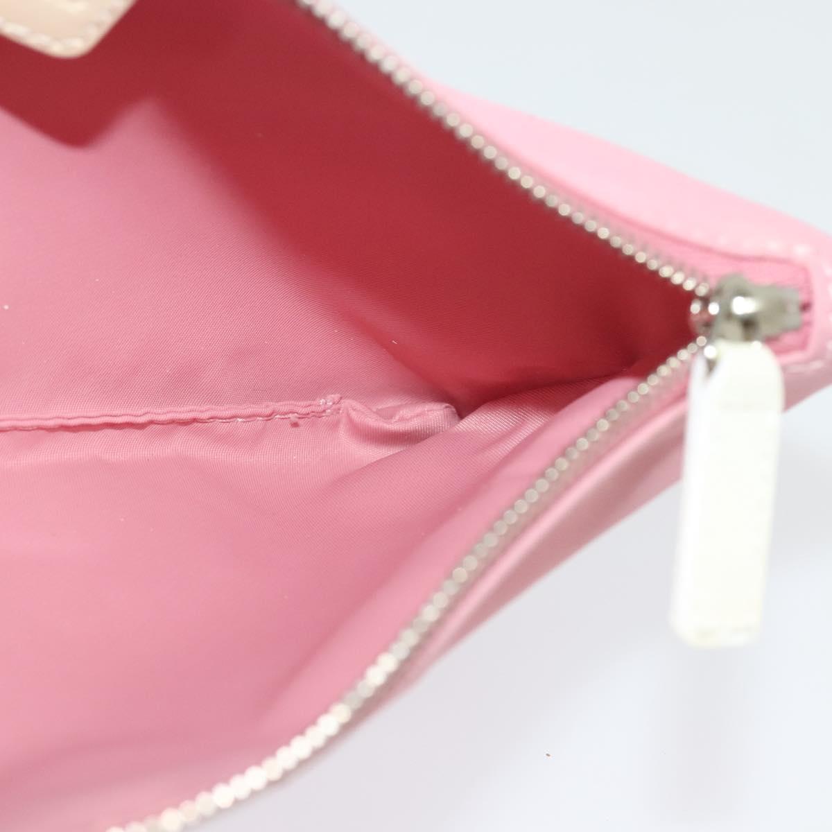 Christian Dior Trotter Canvas Hand Bag Vinyl Clear Silver Auth 140276