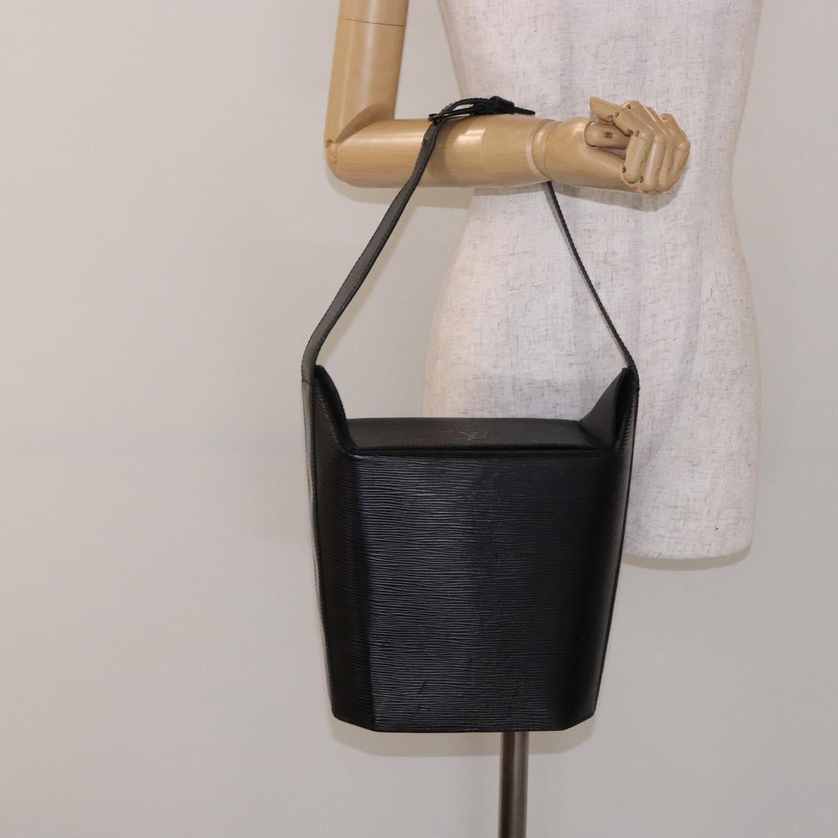 LOUIS VUITTON Epi Sac Seau Shoulder Bag Black M80161 LV Auth 140279