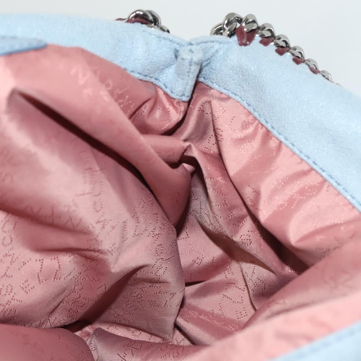 Stella MacCartney Chain Falabella Bag Suede 2way Light Blue 234387 Auth 140287
