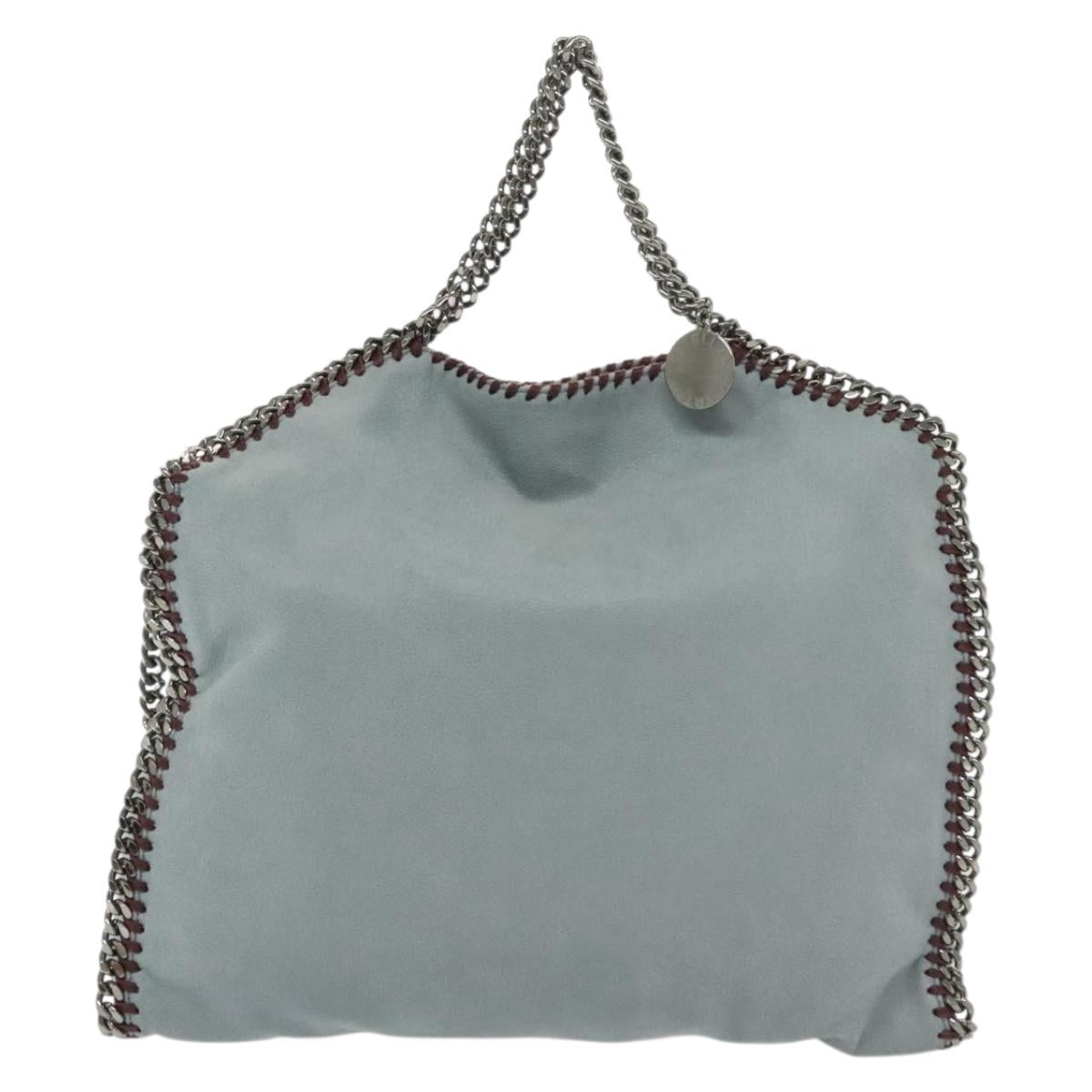 Stella MacCartney Chain Falabella Bag Suede 2way Light Blue 234387 Auth 140287