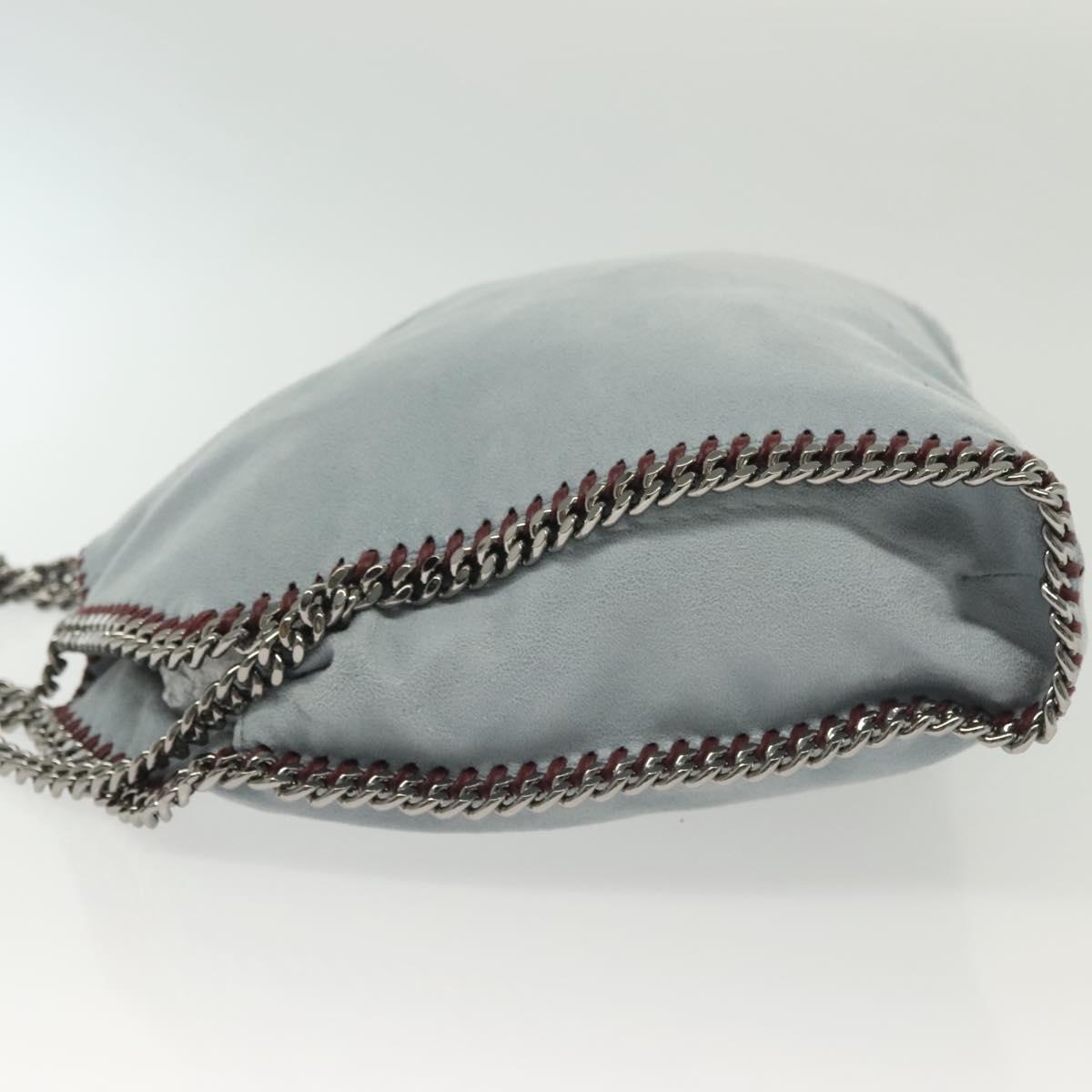 Stella MacCartney Chain Falabella Bag Suede 2way Light Blue 234387 Auth 140287
