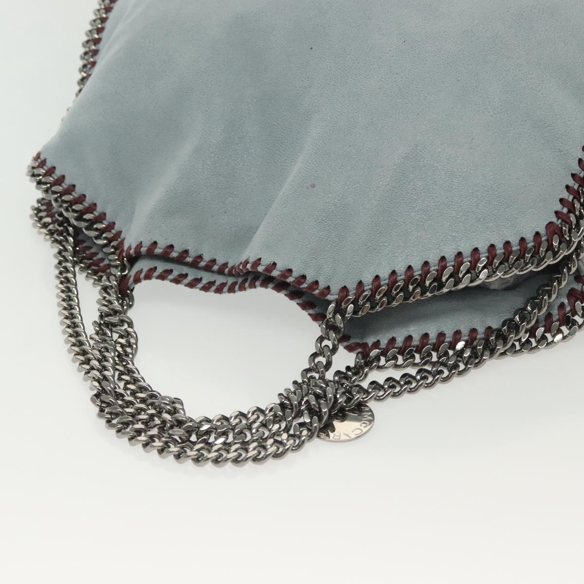 Stella MacCartney Chain Falabella Bag Suede 2way Light Blue 234387 Auth 140287
