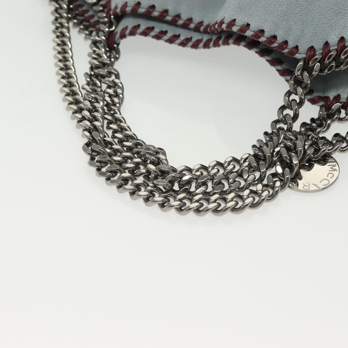Stella MacCartney Chain Falabella Bag Suede 2way Light Blue 234387 Auth 140287