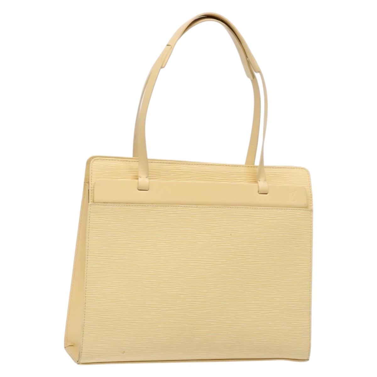 LOUIS VUITTON Epi Croisette PM Tote Bag Vanilla M5249A LV Auth 140293