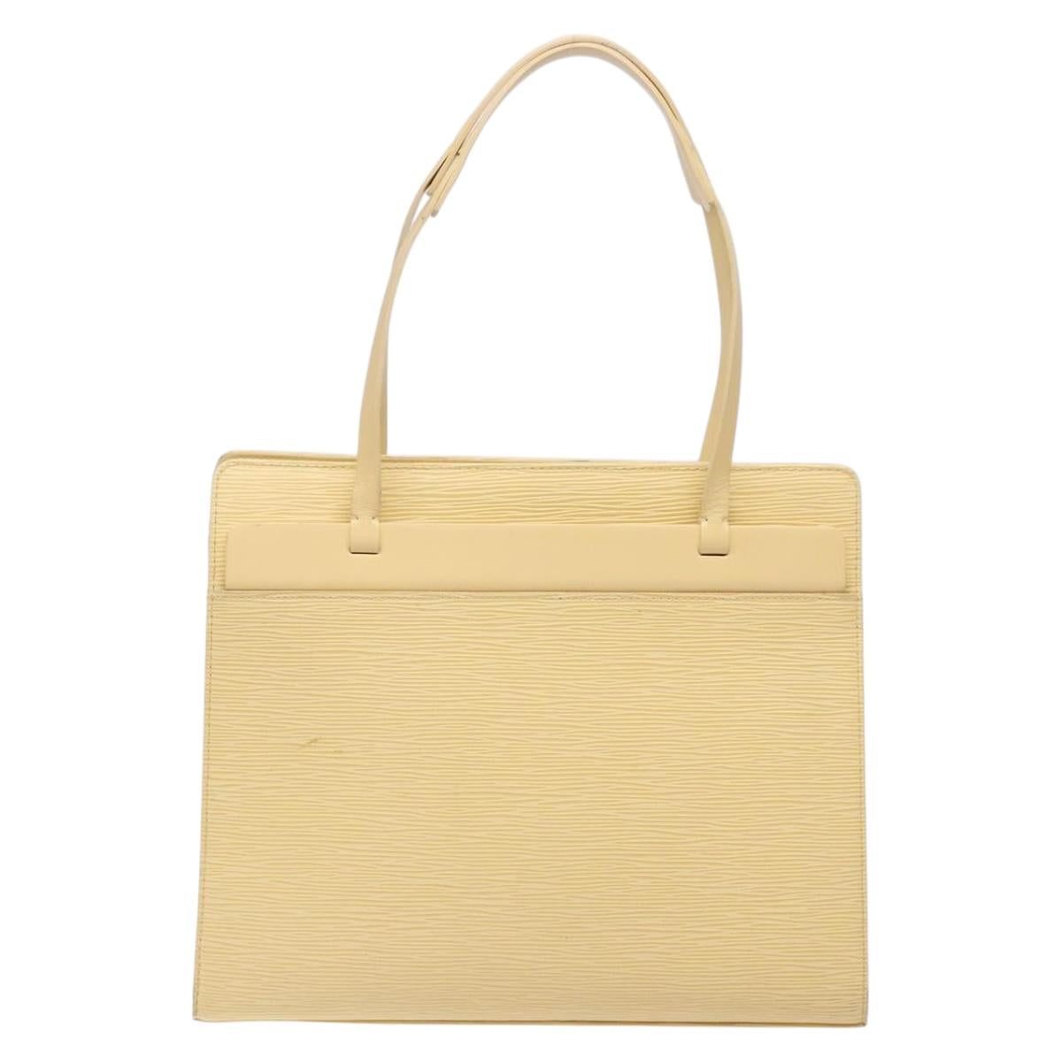 LOUIS VUITTON Epi Croisette PM Tote Bag Vanilla M5249A LV Auth 140293