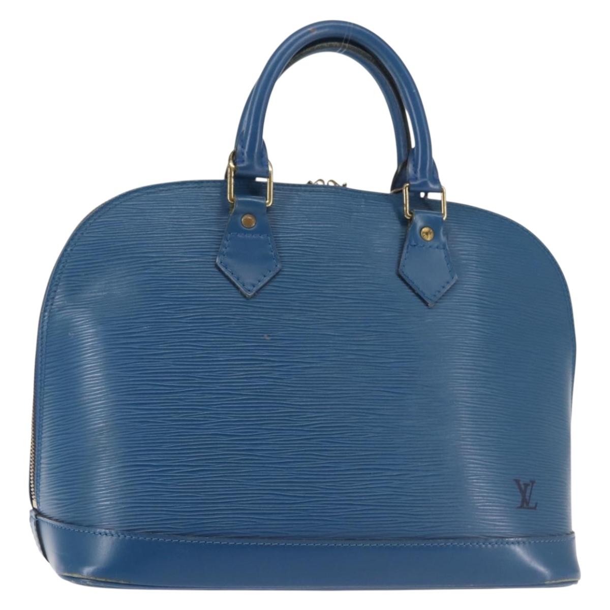LOUIS VUITTON Epi Alma Hand Bag Toledo Blue M52145 LV Auth 140294