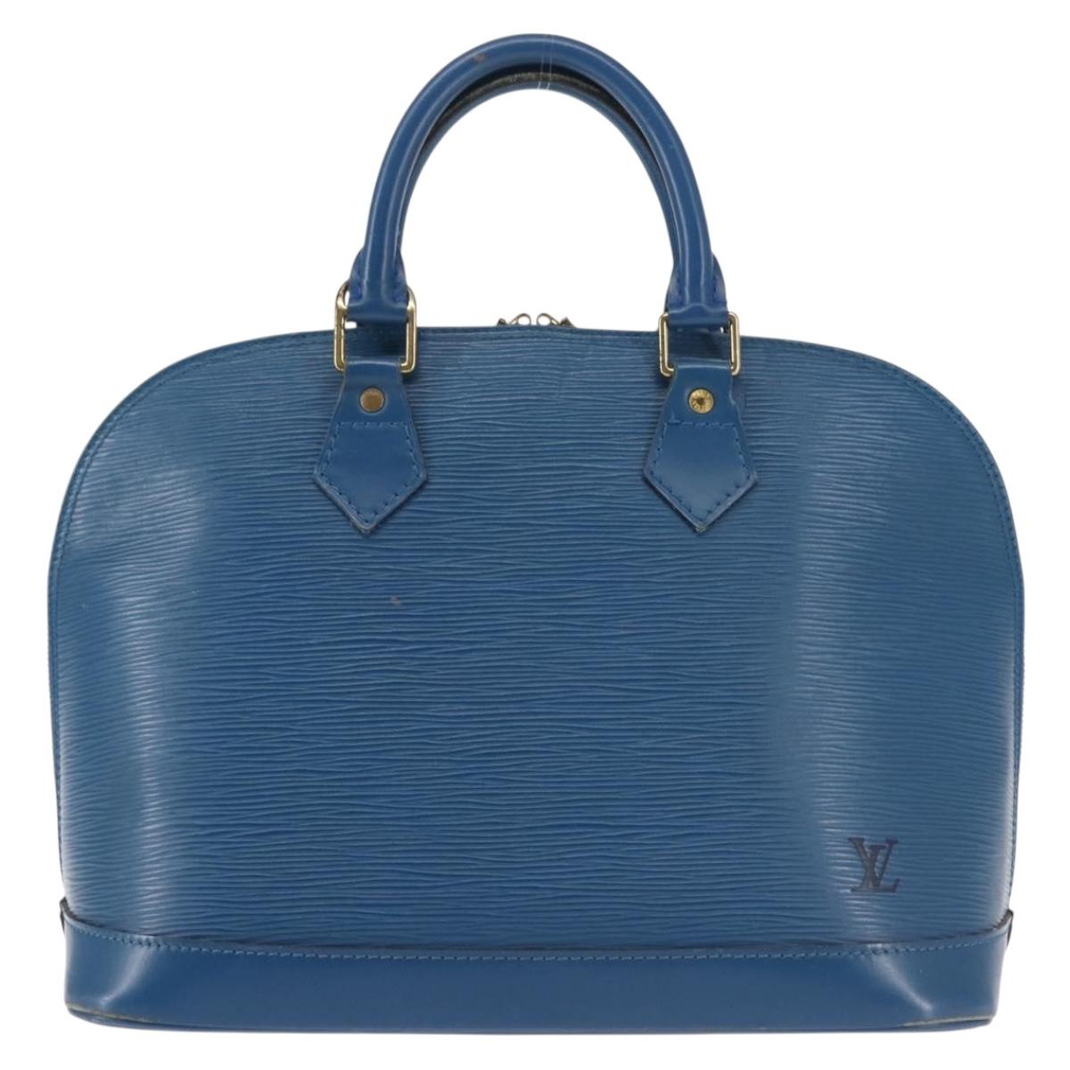 LOUIS VUITTON Epi Alma Hand Bag Toledo Blue M52145 LV Auth 140294