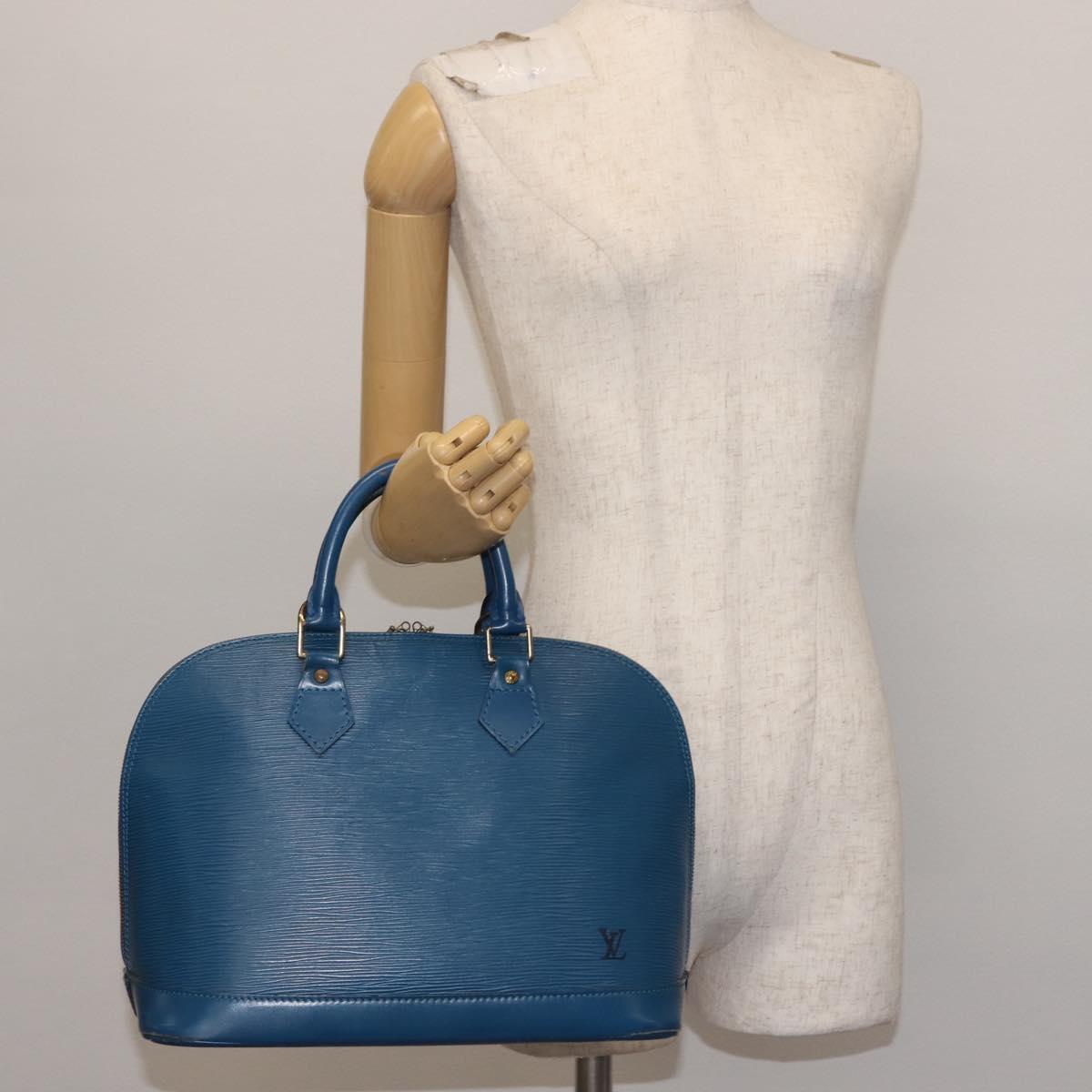 LOUIS VUITTON Epi Alma Hand Bag Toledo Blue M52145 LV Auth 140294