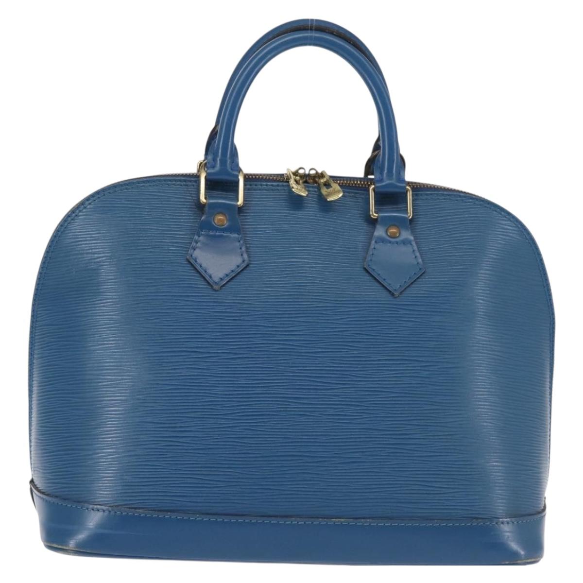 LOUIS VUITTON Epi Alma Hand Bag Toledo Blue M52145 LV Auth 140294