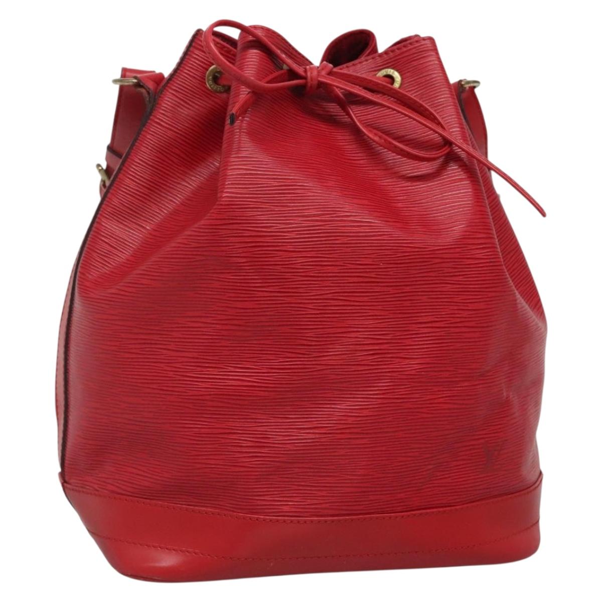 LOUIS VUITTON Epi Noe Shoulder Bag Red M44007 LV Auth 140295