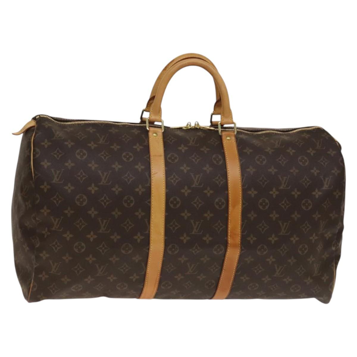 LOUIS VUITTON Monogram Keepall 55 Boston Bag M41424 LV Auth 140304