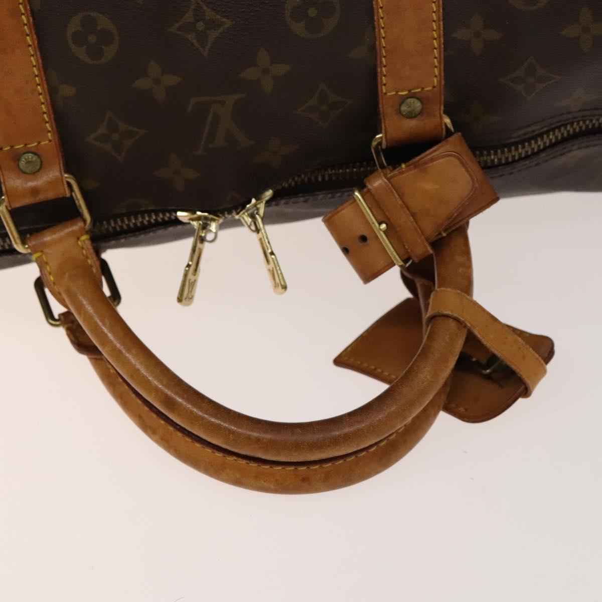 LOUIS VUITTON Monogram Keepall Bandouliere 60 Boston Bag M41412 LV Auth 140306