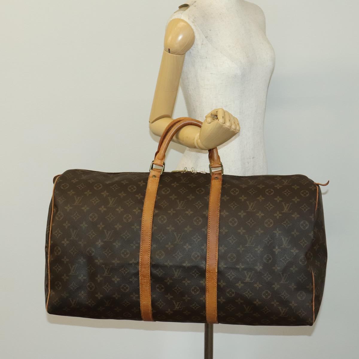 LOUIS VUITTON Monogram Keepall 60 Boston Bag M41422 LV Auth 140307