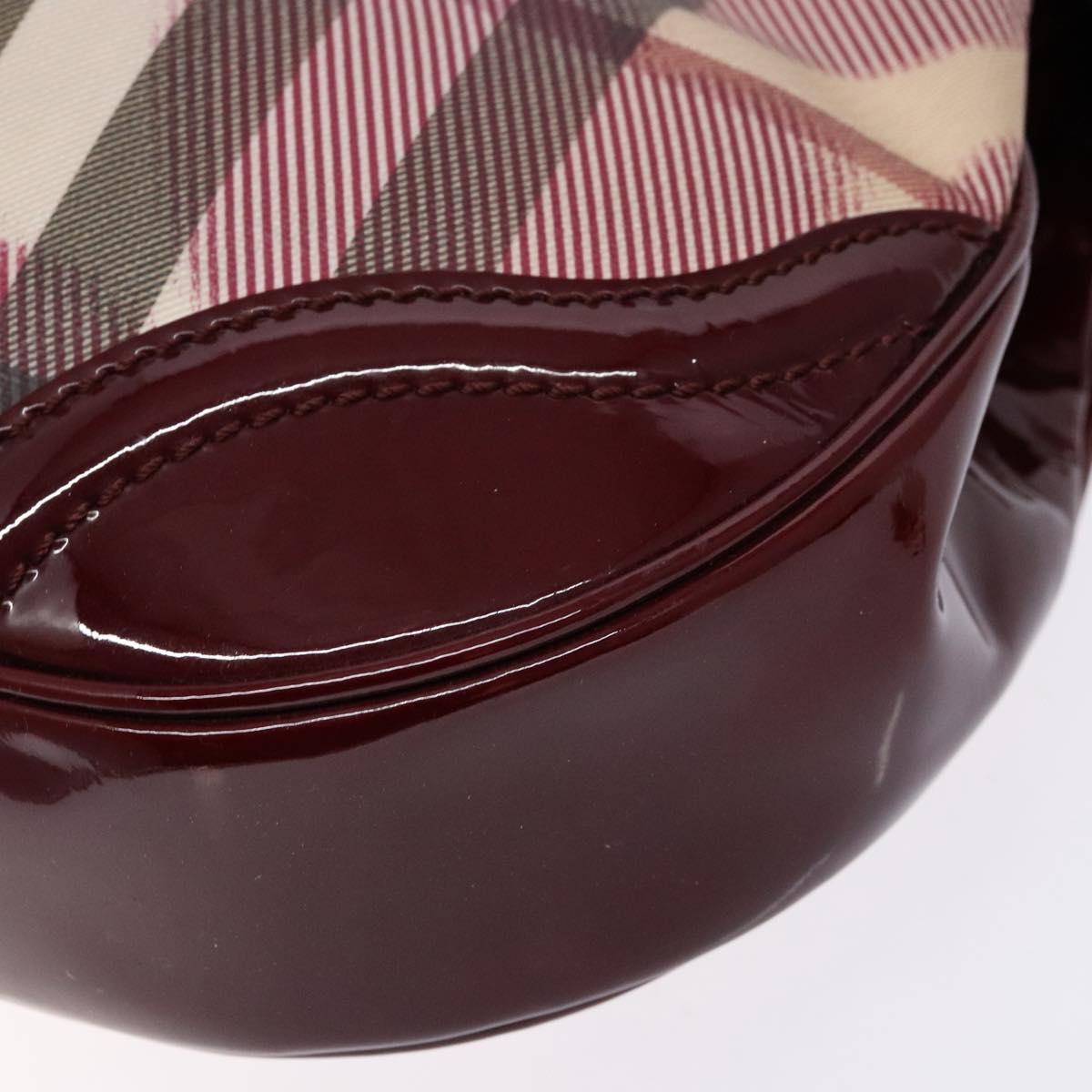 BURBERRY Nova Check Shoulder Bag PVC Beige Auth 140319