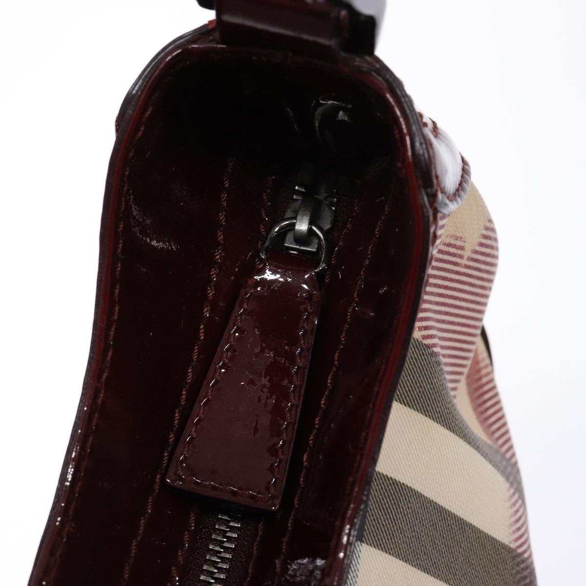 BURBERRY Nova Check Shoulder Bag PVC Beige Auth 140319