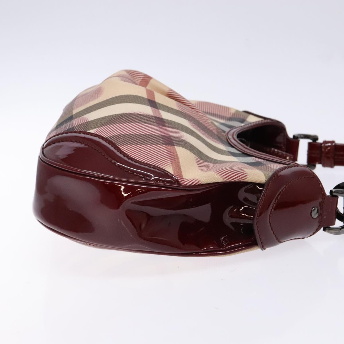 BURBERRY Nova Check Shoulder Bag PVC Beige Auth 140319