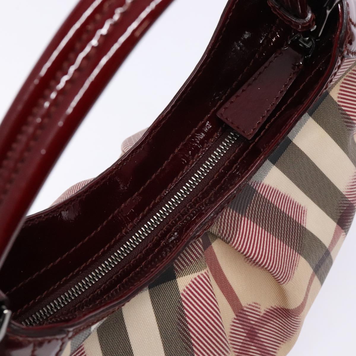 BURBERRY Nova Check Shoulder Bag PVC Beige Auth 140319