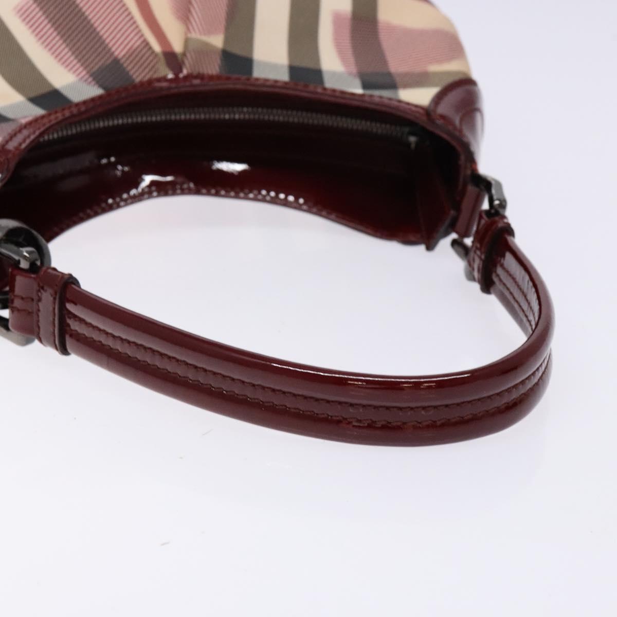 BURBERRY Nova Check Shoulder Bag PVC Beige Auth 140319