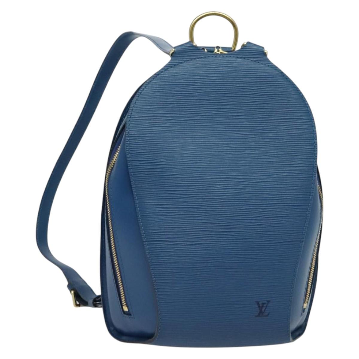 LOUIS VUITTON Epi Mabillon Backpack Blue M52235 LV Auth 140323A