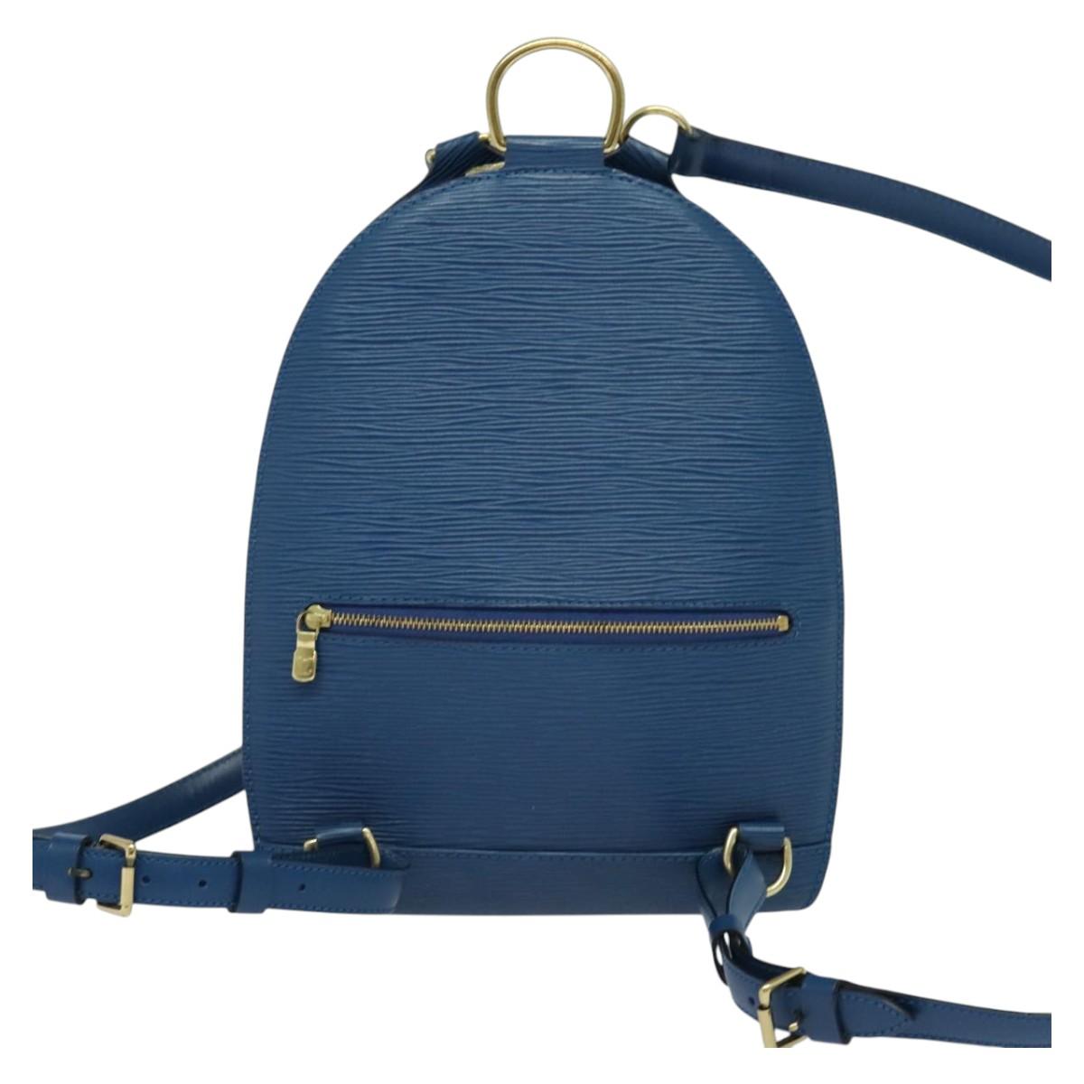 LOUIS VUITTON Epi Mabillon Backpack Blue M52235 LV Auth 140323