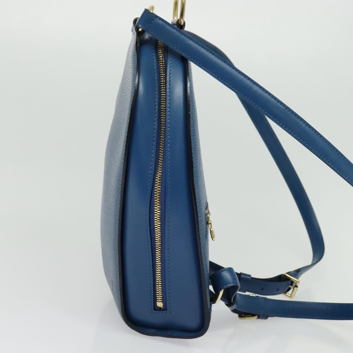 LOUIS VUITTON Epi Mabillon Backpack Blue M52235 LV Auth 140323