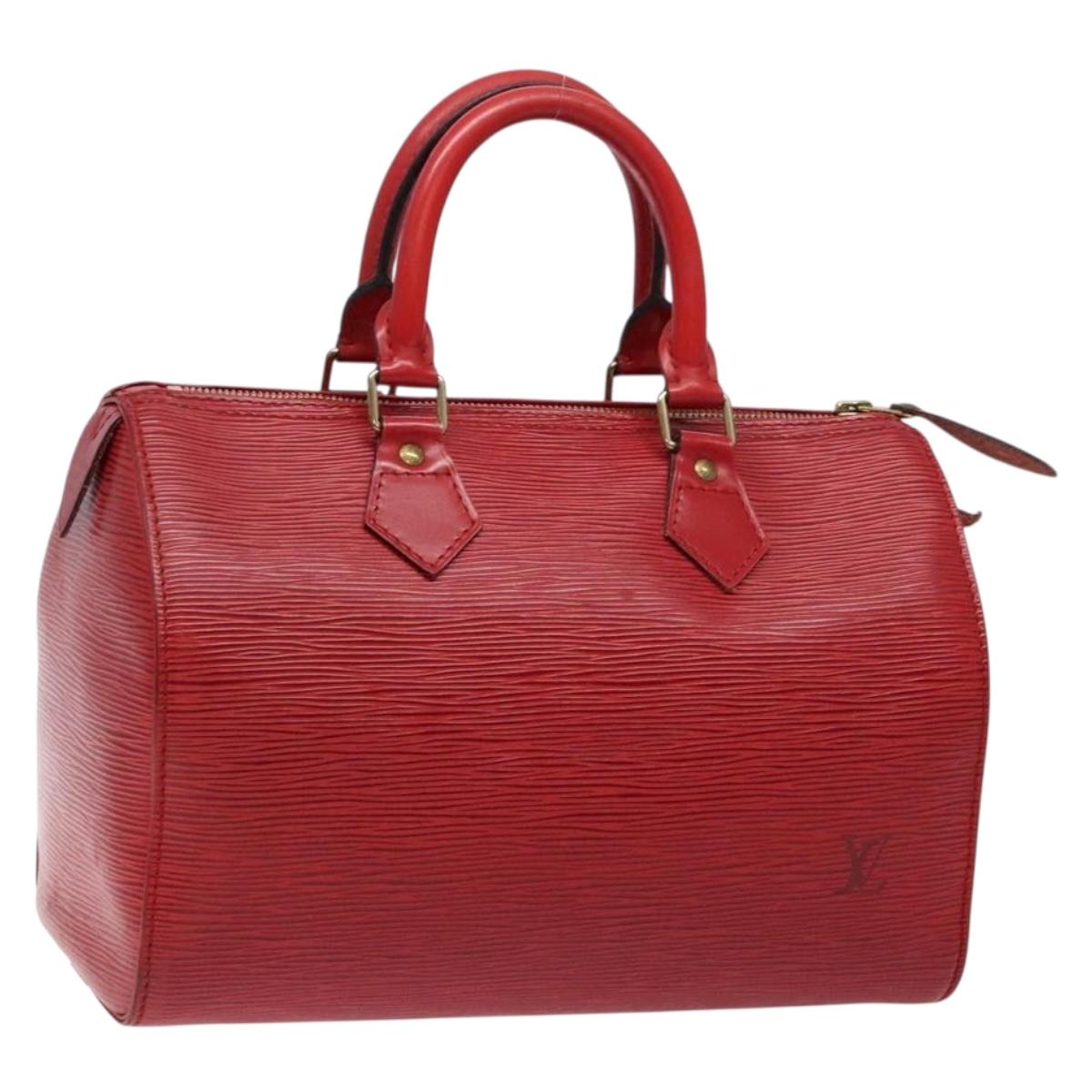 LOUIS VUITTON Epi Speedy 25 Hand Bag Castilian Red M43017 LV Auth 140324
