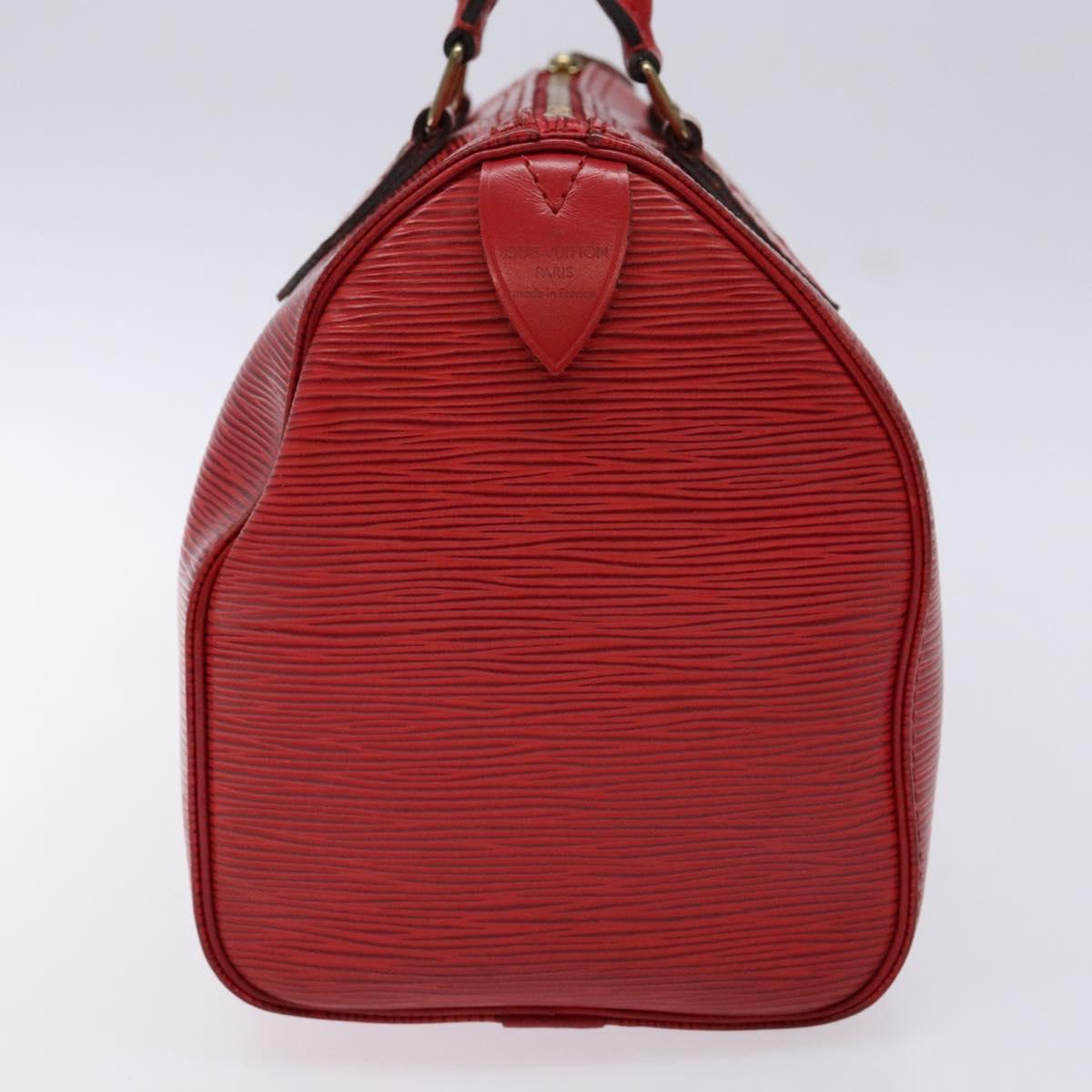 LOUIS VUITTON Epi Speedy 25 Hand Bag Castilian Red M43017 LV Auth 140324