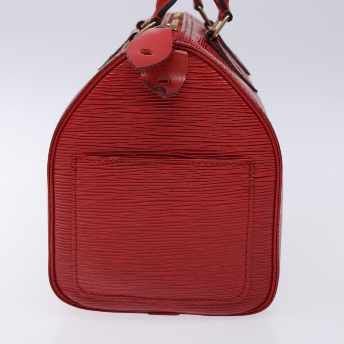 LOUIS VUITTON Epi Speedy 25 Hand Bag Castilian Red M43017 LV Auth 140324