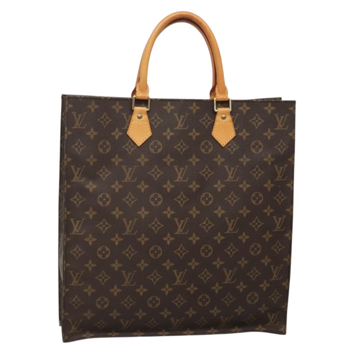 LOUIS VUITTON Monogram Sac Plat Hand Bag M51140 LV Auth 140331