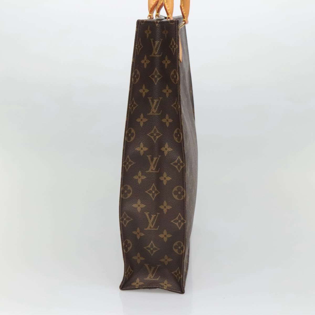 LOUIS VUITTON Monogram Sac Plat Hand Bag M51140 LV Auth 140331