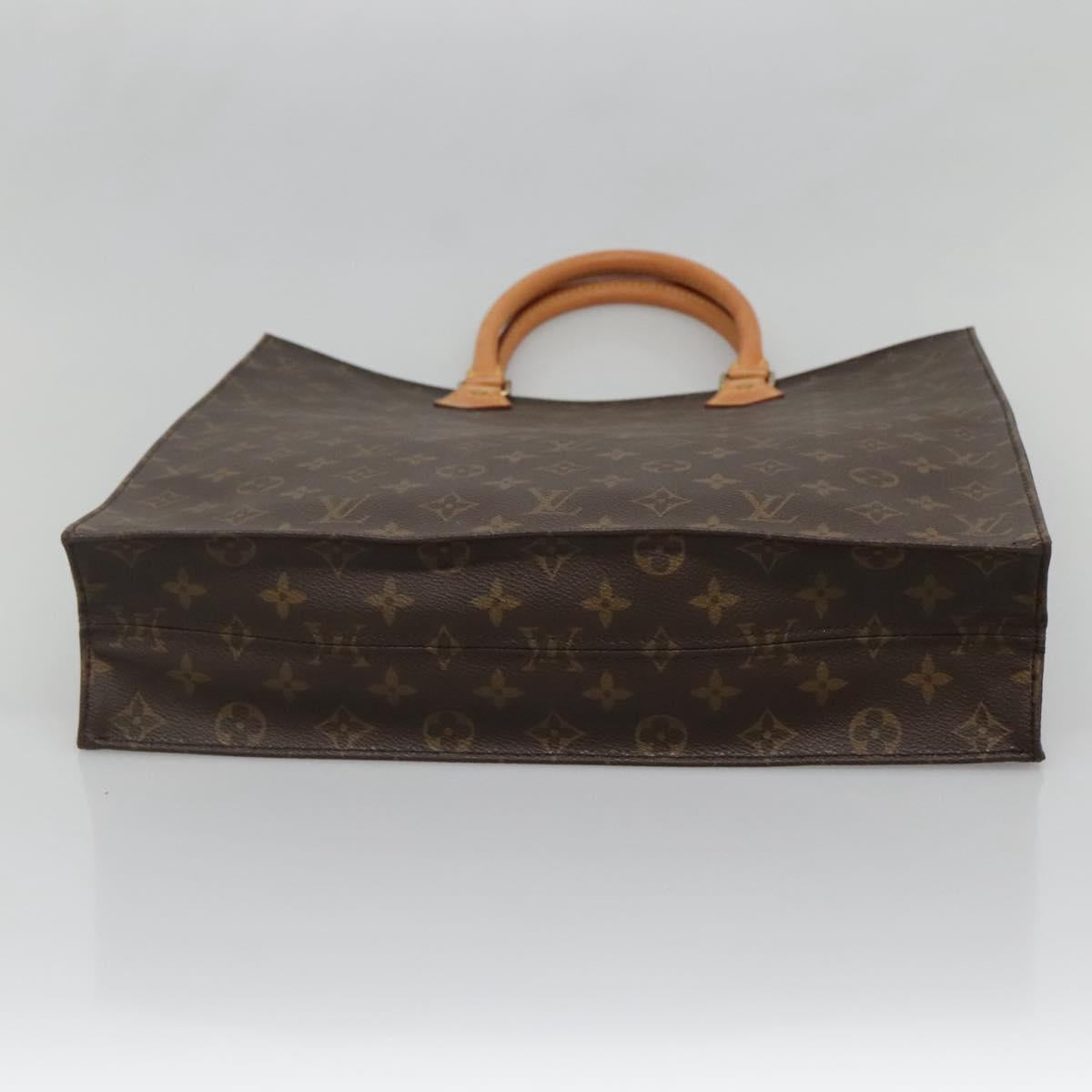 LOUIS VUITTON Monogram Sac Plat Hand Bag M51140 LV Auth 140332