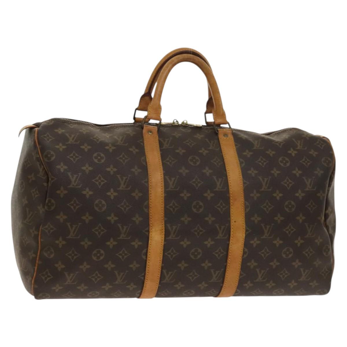 LOUIS VUITTON Monogram Keepall 50 Boston Bag M41426 LV Auth 140334