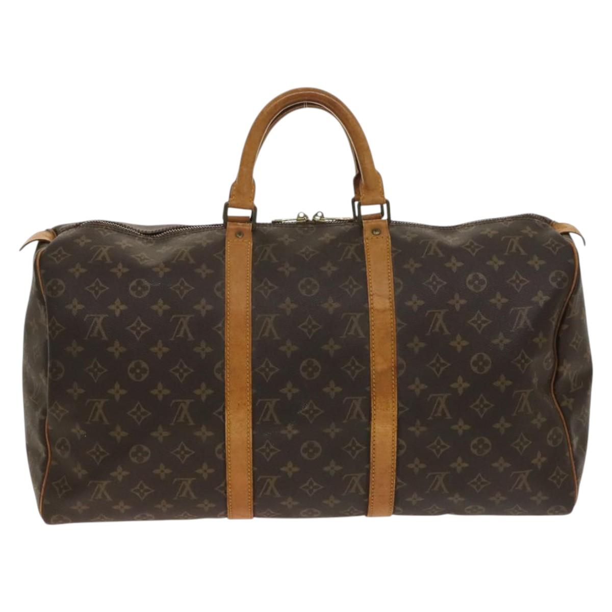 LOUIS VUITTON Monogram Keepall 50 Boston Bag M41426 LV Auth 140334