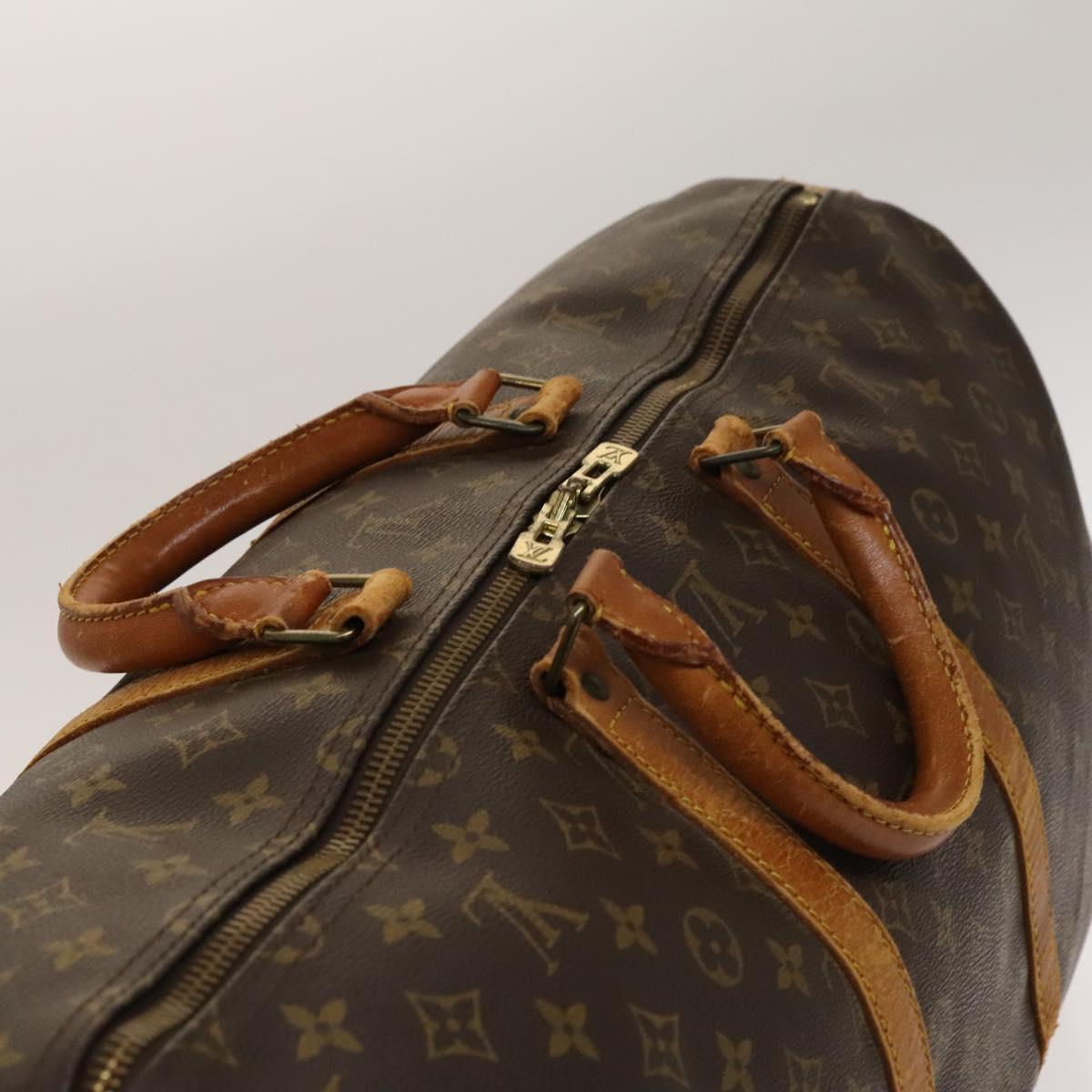 LOUIS VUITTON Monogram Keepall 55 Boston Bag M41424 LV Auth 140335