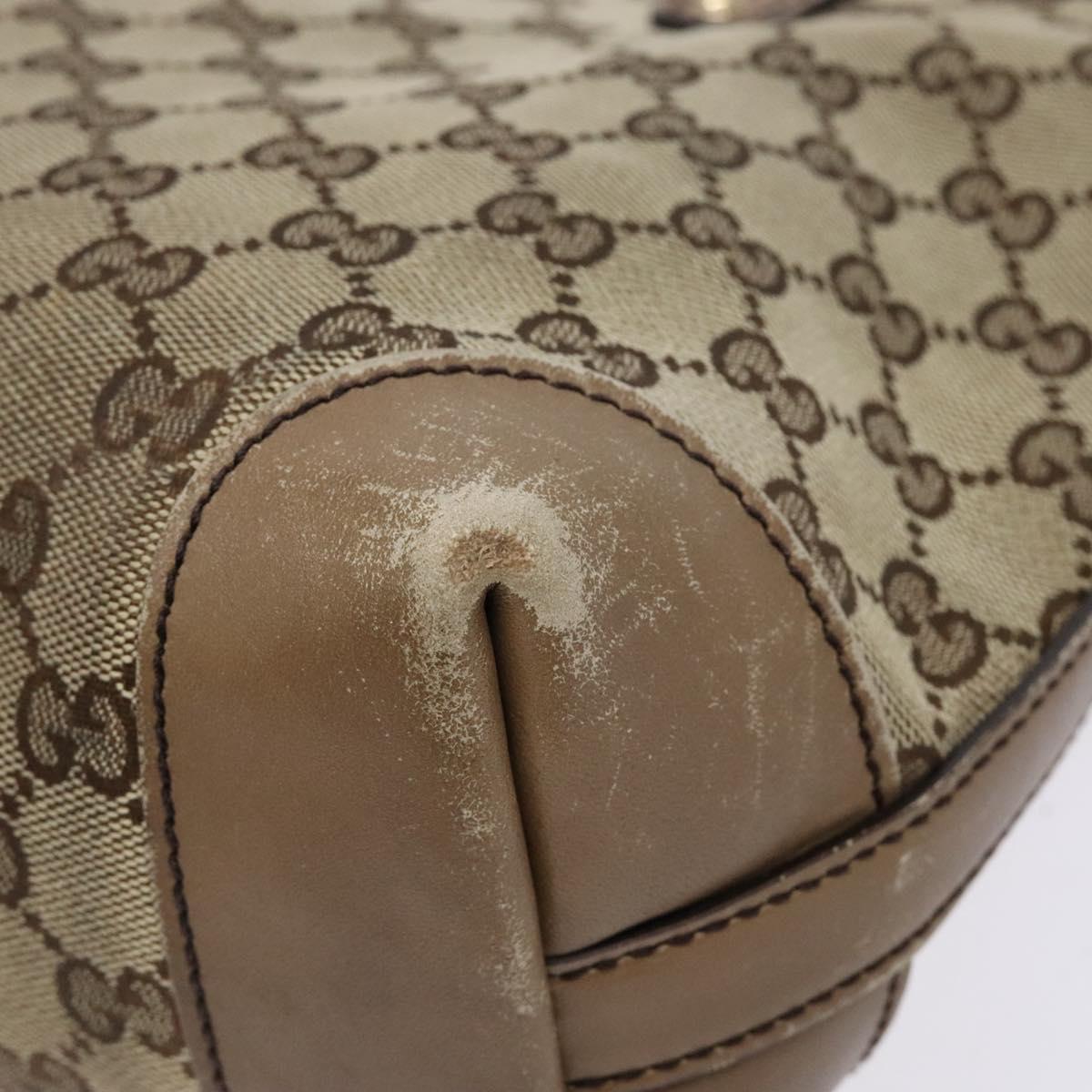 GUCCI GG Canvas Tote Bag Beige Gold 269878 Auth 140339