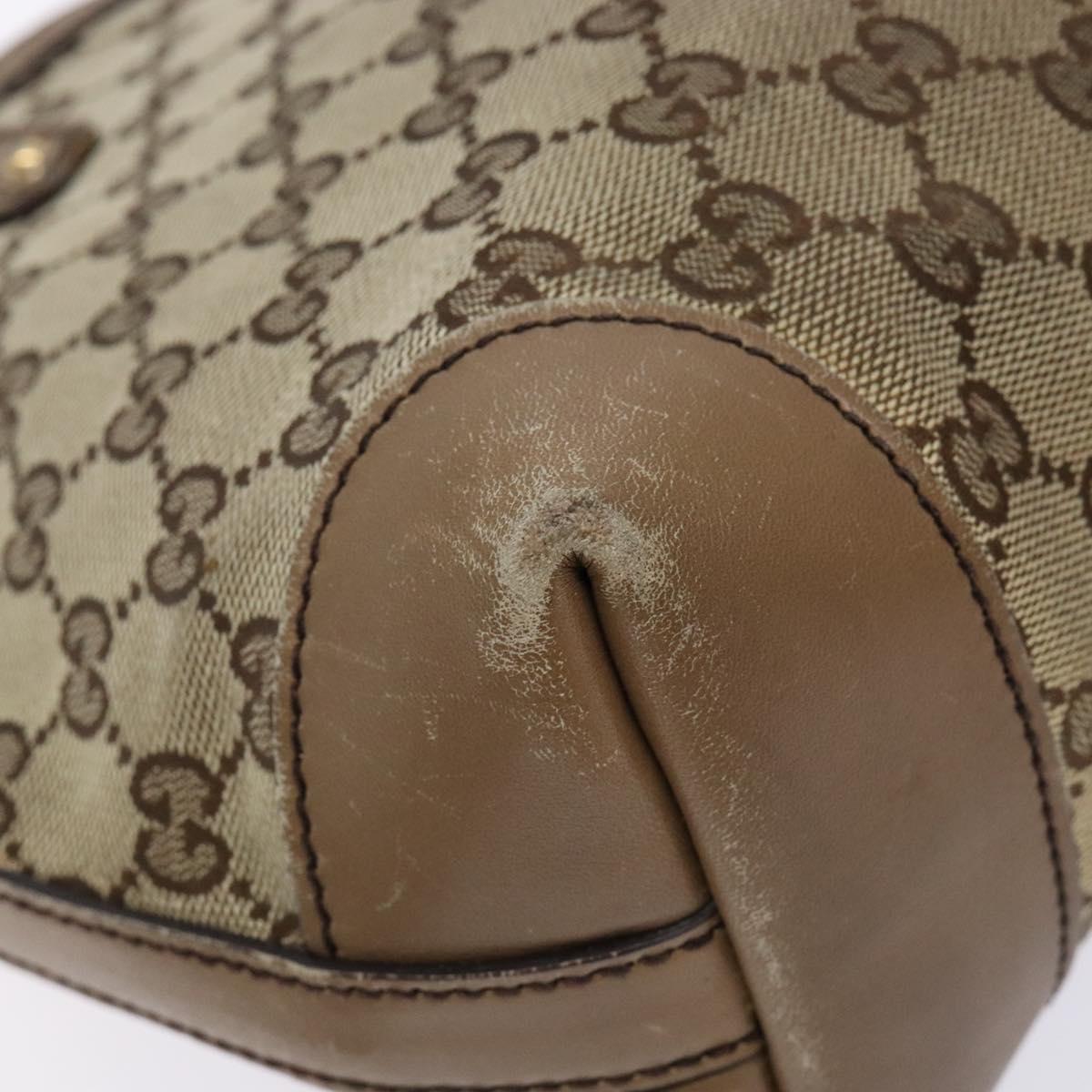 GUCCI GG Canvas Tote Bag Beige Gold 269878 Auth 140339